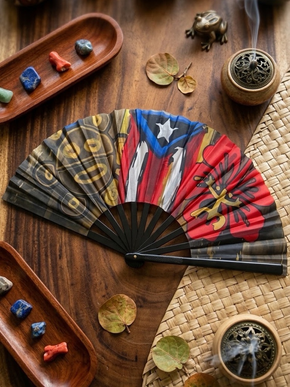 Puerto Rico Folding Hand Fan